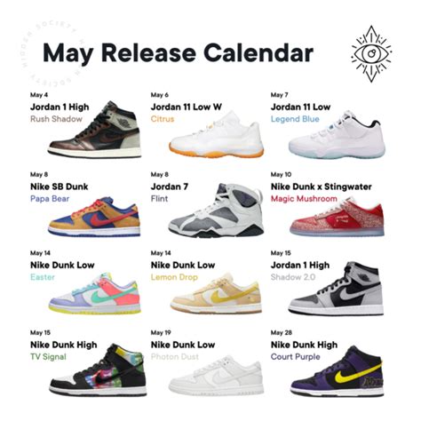 nike snkrs calendar.